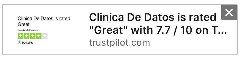 Clinica de Datos fake trustscore